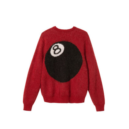Maglione Stussy 8 Ball Heavy Brushed Mohair Rosso