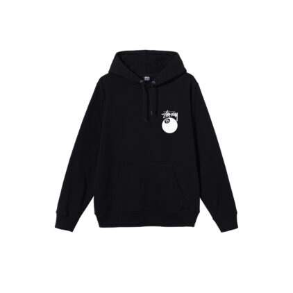 Felpa con cappuccio Stussy 8 Ball nera