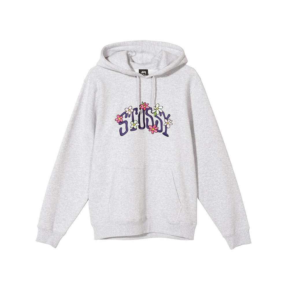 Stussy-Collegiate-Floral-Hoodie-Ash-Heather