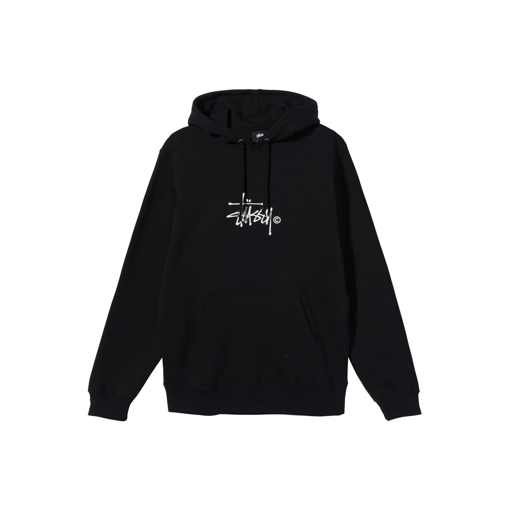 Stussy-Copyright-Stock-Embroidered-Hoodie-Black