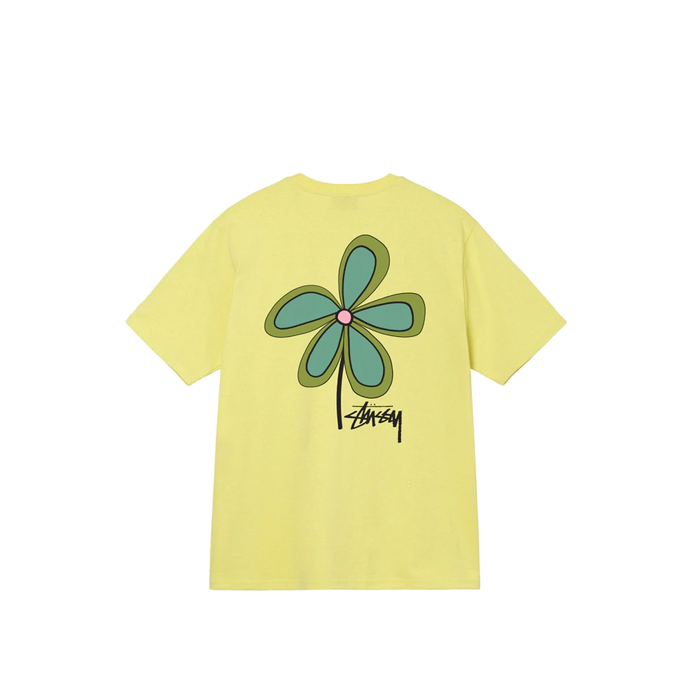 Stussy-Flower-Tee-Yellow