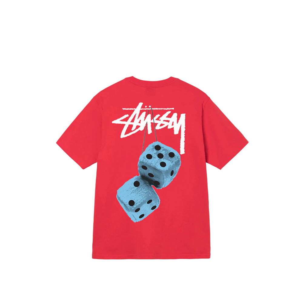 Stussy-Fuzzy-Dice-Tee-Red