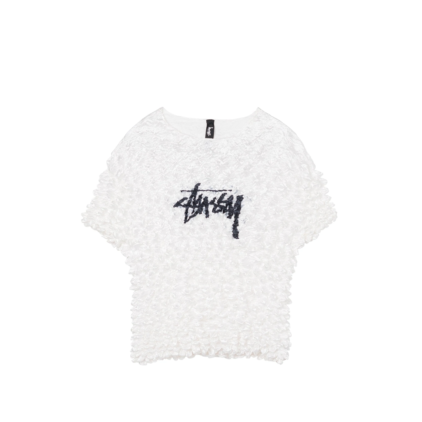 Mini maglietta Stussy Popcorn bianca