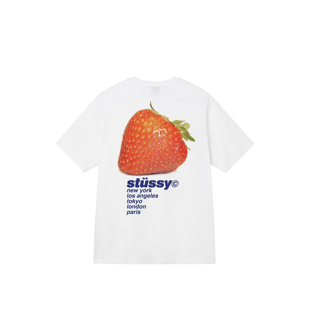 Stussy-Strawberry-Tee-White